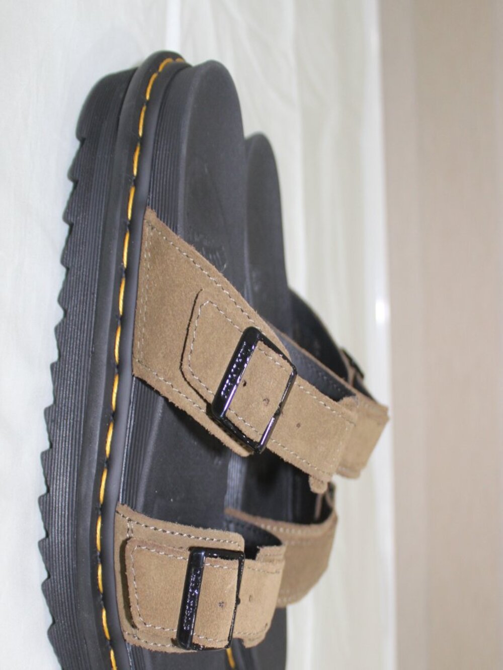 Dr.Martens Myles Olive Suede Slip ON Sandals-Women's size 7